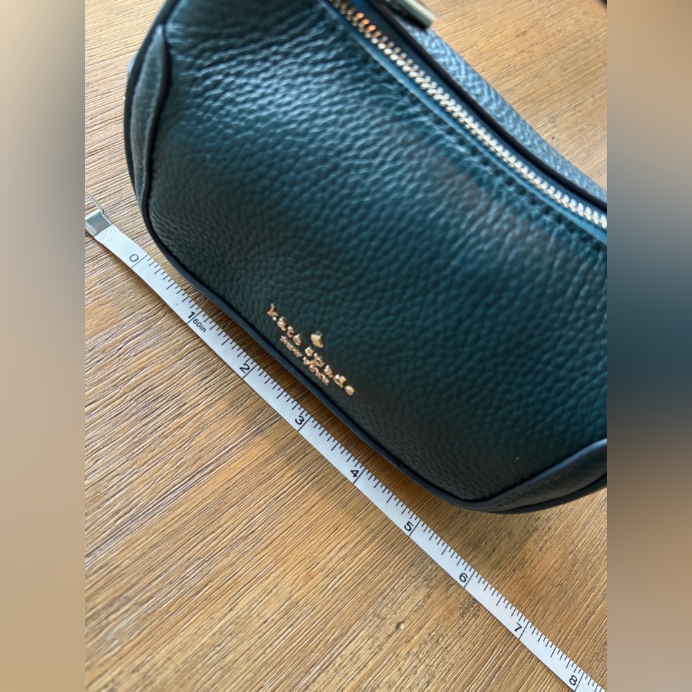 NEW Kate Spade dark green pebbled leather micro mini crossbody bag - Picture 6 of 6